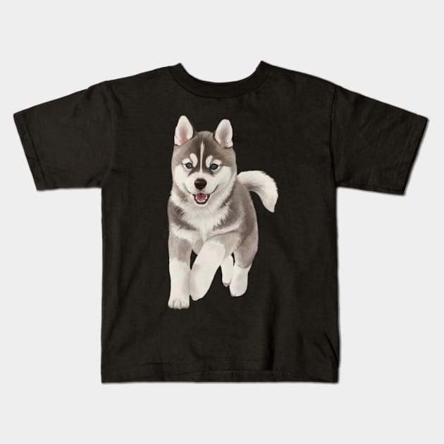 Siberian husky Kids T-Shirt by TshirtMA